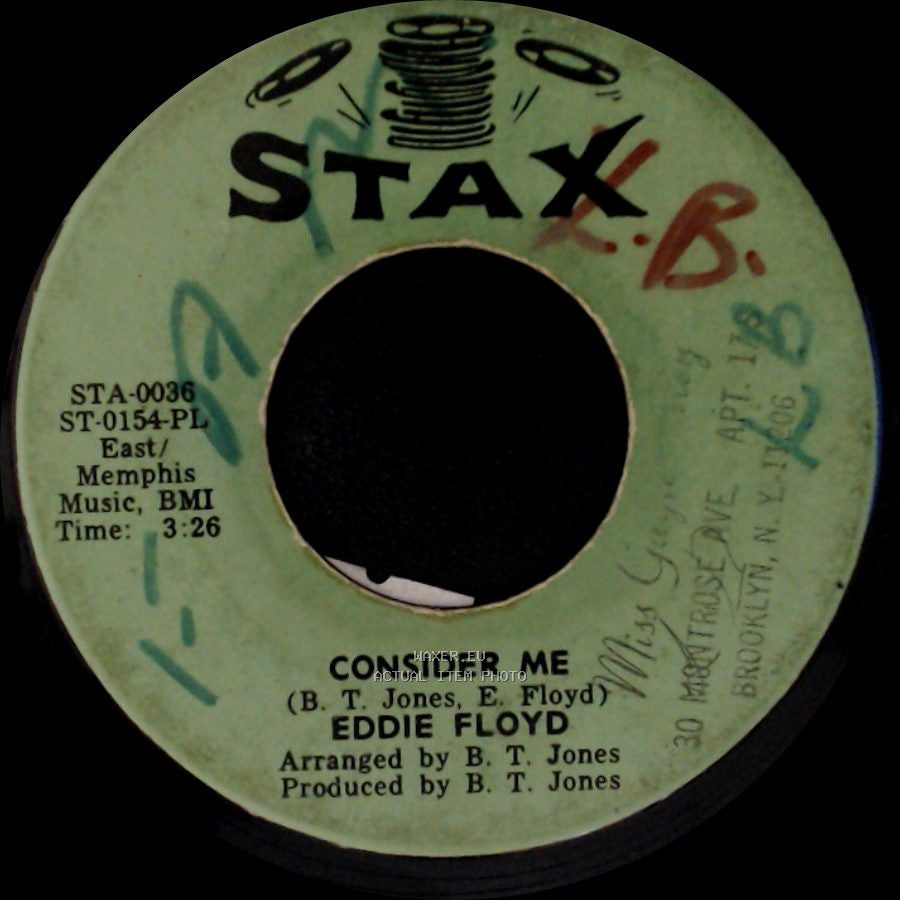 Eddie Floyd - Consider Me / Don't Tell Your Mama (Where You've Been) side A
