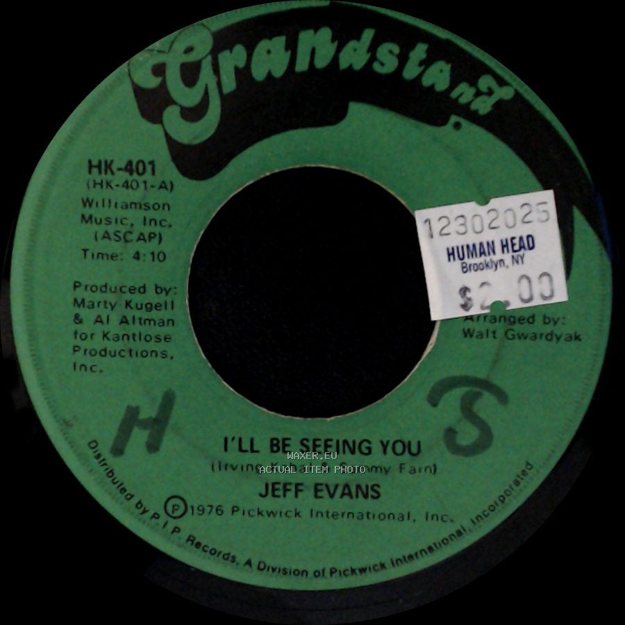 Jeff Evans - I'll Be Seeing You / I'll Be Seeing You (Instrumental) side A