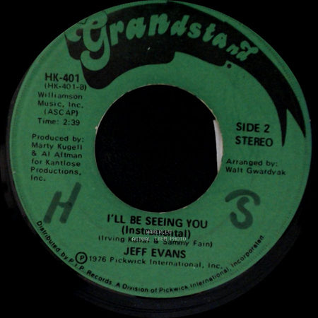 Jeff Evans - I'll Be Seeing You / I'll Be Seeing You (Instrumental) side B