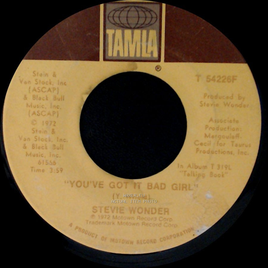 Stevie Wonder - You've Got It Bad Girl / Superstition side A
