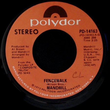 Mandrill - Hágalo / Fencewalk side B