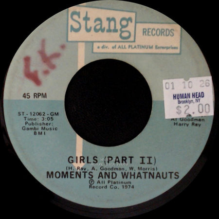 Moments And Whatnauts - Girls (Part I) / Girls (Part Ii) side B