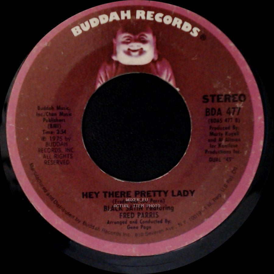 Black Satin Featuring Fred Parris - Everybody Stand And Clap Your Hands (For The Entertainer) / Hey There Pretty Lady side B