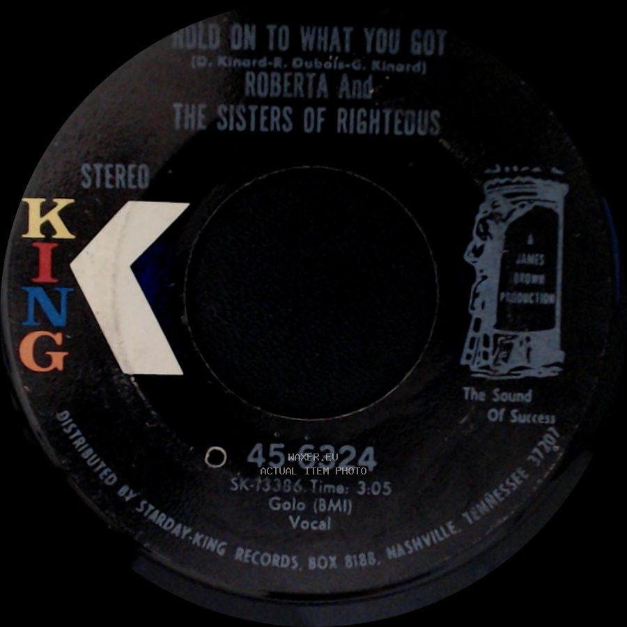Roberta And The Sisters Of Righteous - My Man Is Gone / Hold On To What You Got side B