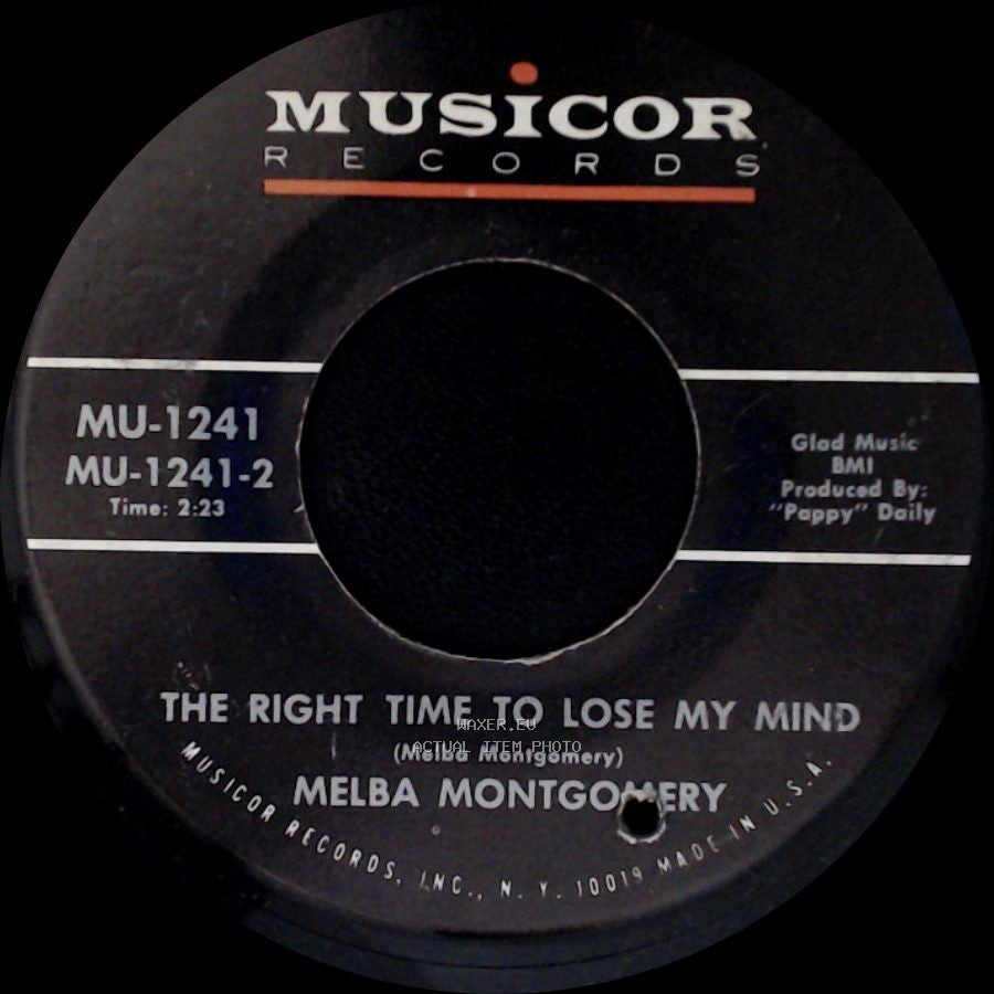 Melba Montgomery - What Can I Tell The Folks Back Home / The Right Time To Lose My Mind side B