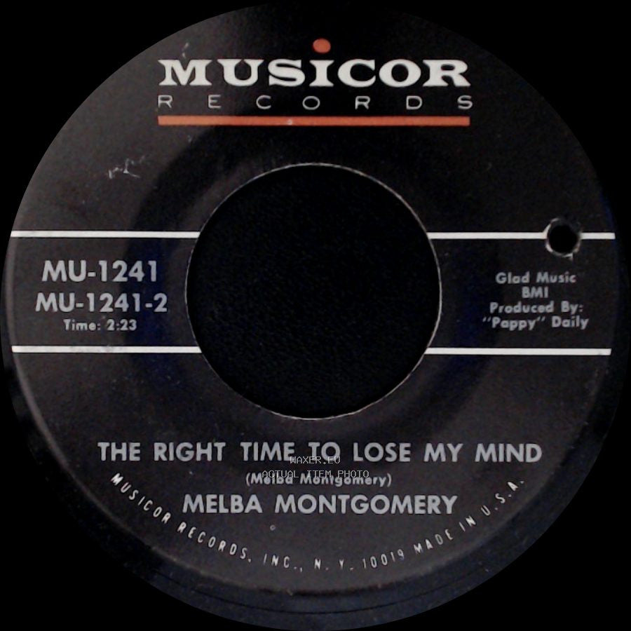 Melba Montgomery - The Right Time To Lose My Mind / What Can I Tell The Folks Back Home side A