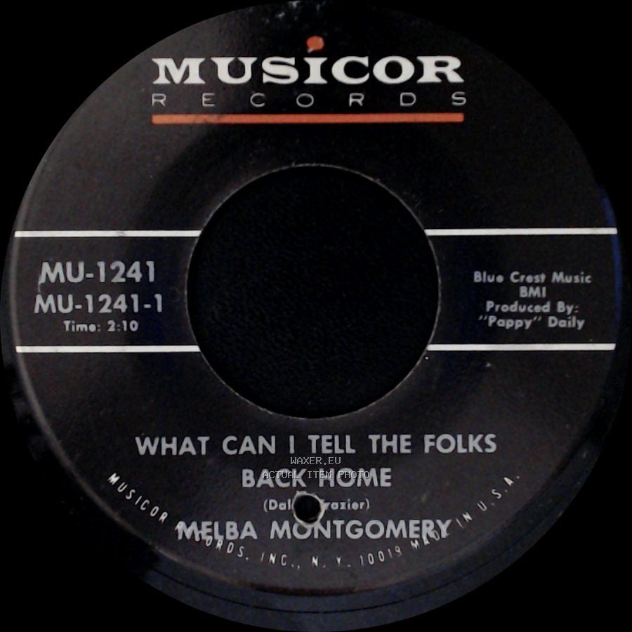 Melba Montgomery - What Can I Tell The Folks Back Home / The Right Time To Lose My Mind side A