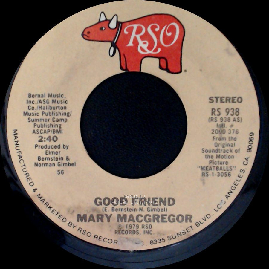 Mary Macgregor / Rudy And Tripper - Good Friend / (Instrumental) side A