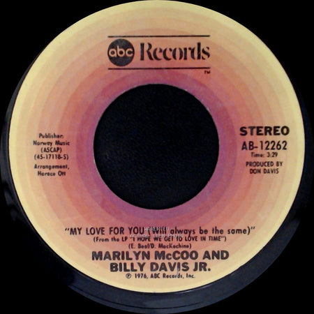 Marilyn Mccoo And Billy Davis Jr. - Your Love / My Love For You (Will Always Be The Same) side B