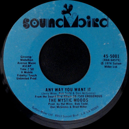 The Mystic Moods - Any Way You Want It / Your Place Or Mine side A