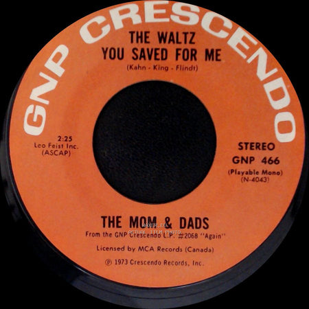 The Mom & Dads - When The Saints Go Marching In / The Waltz You Saved For Me side B
