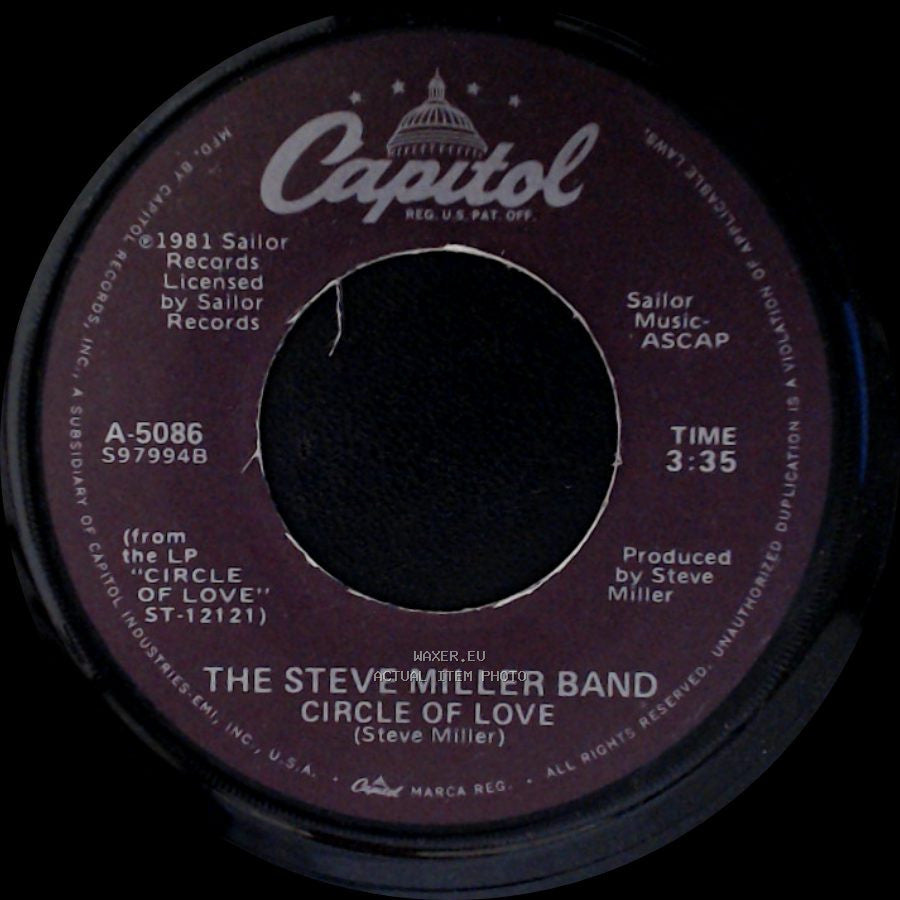 The Steve Miller Band - Circle Of Love / Circle Of Love (Instrumental Version) side A