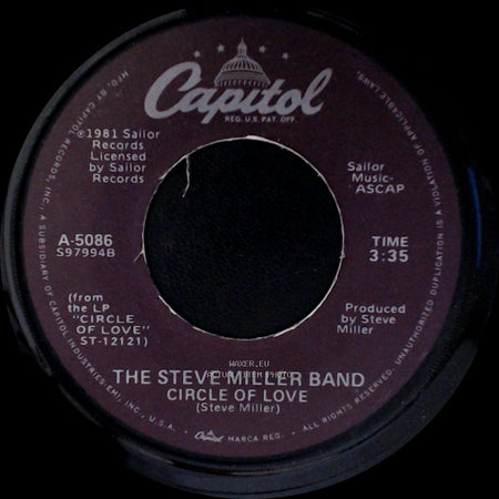 The Steve Miller Band - Circle Of Love / Circle Of Love (Instrumental Version) side A