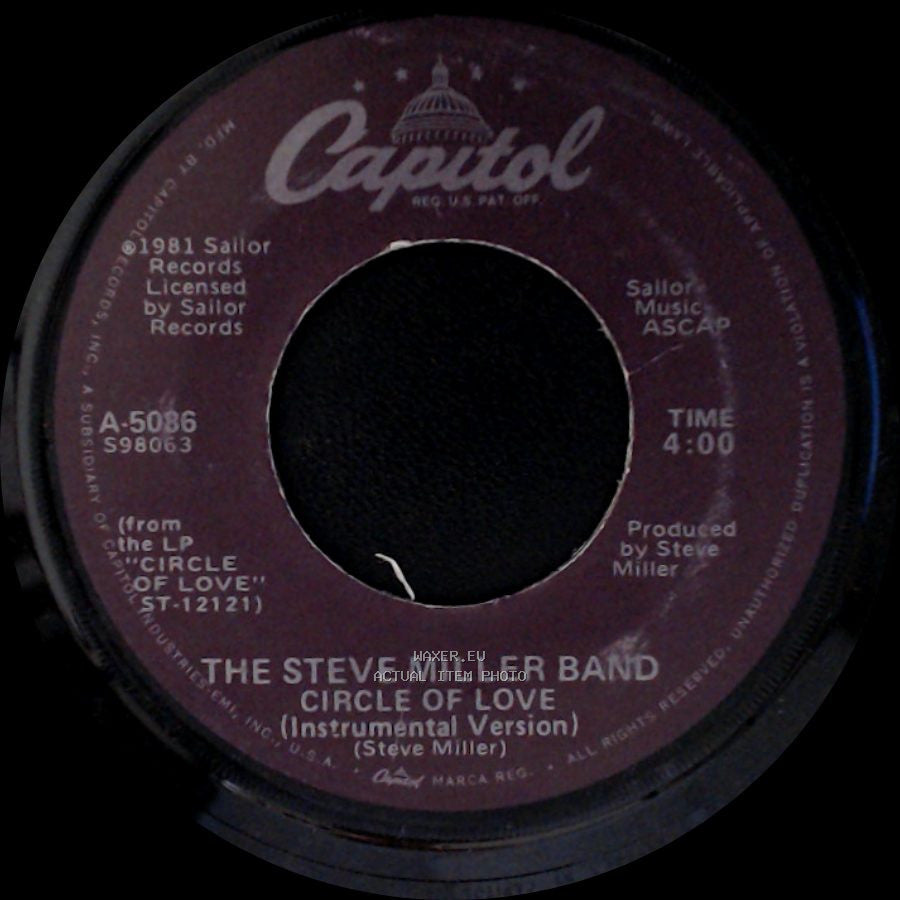The Steve Miller Band - Circle Of Love / Circle Of Love (Instrumental Version) side B