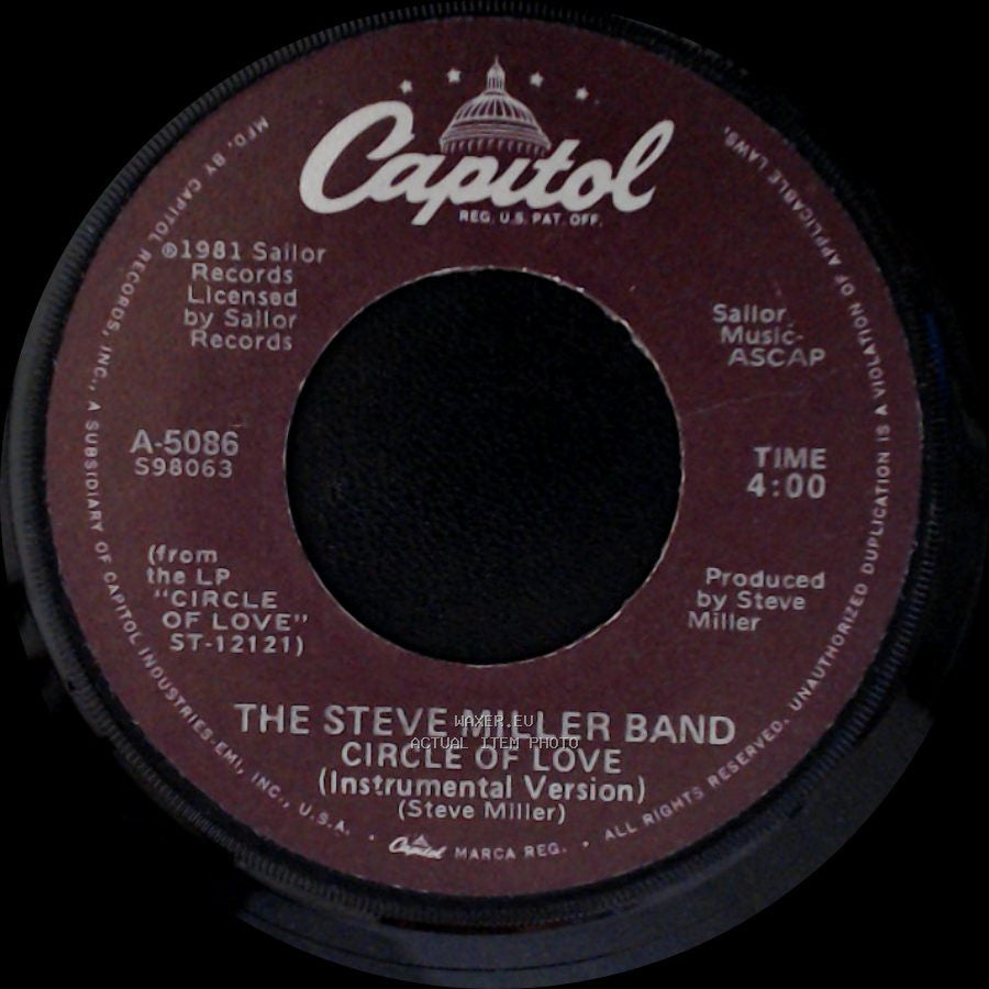 The Steve Miller Band - Circle Of Love (Instrumental Version) / Circle Of Love side A