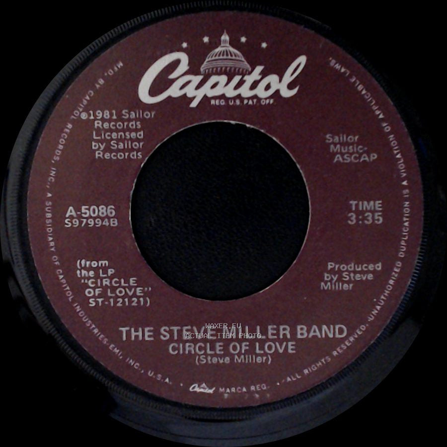 The Steve Miller Band - Circle Of Love (Instrumental Version) / Circle Of Love side B