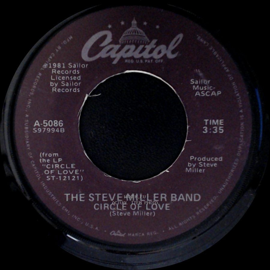 The Steve Miller Band - Circle Of Love (Instrumental Version) / Circle Of Love side B
