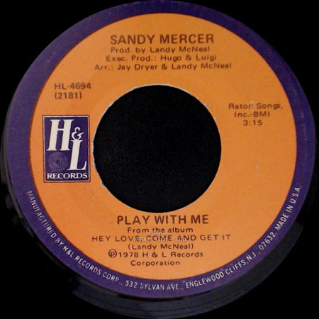 Sandy Mercer - Play With Me / You Are My Love side A