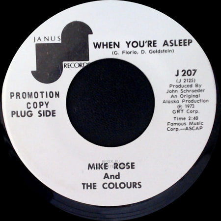Mike Rose And The Colours - Take Me Back / When You're Asleep side B