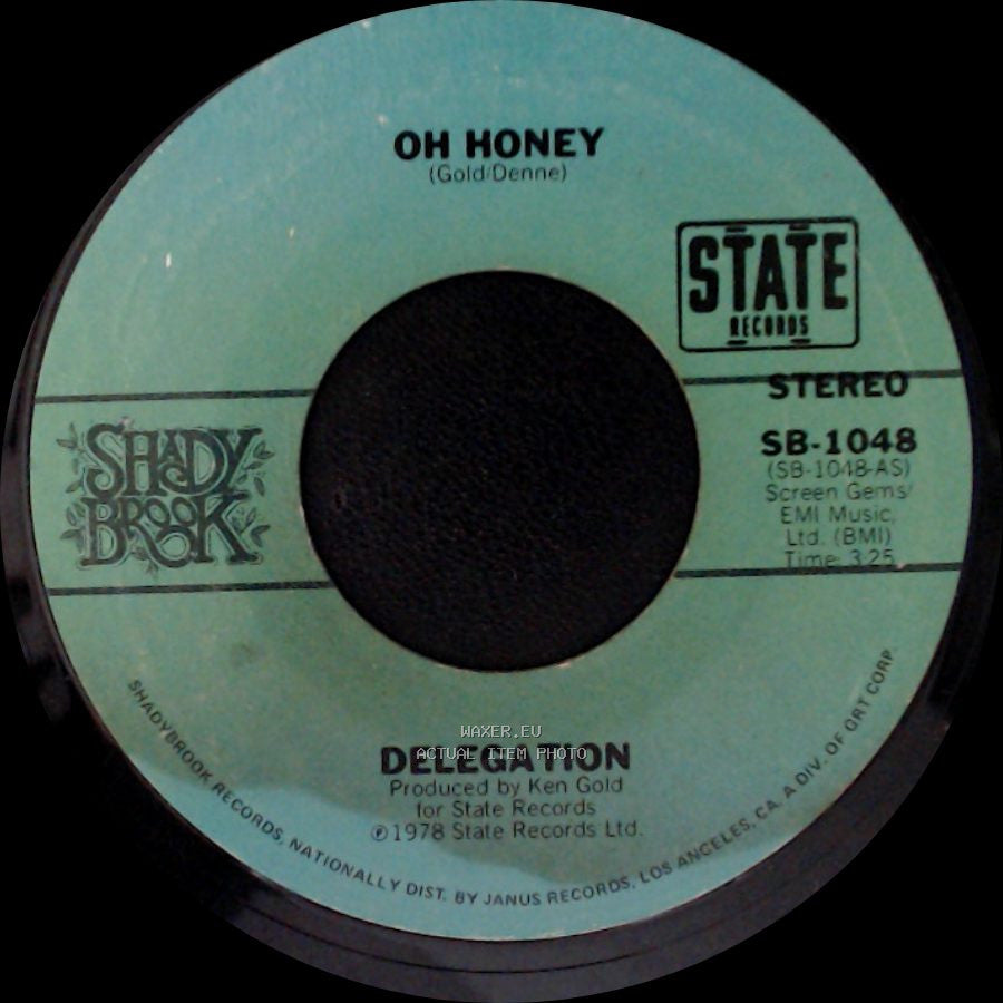 Delegation - Let Me Take You To The Sun / Oh Honey side B