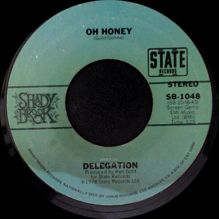 Delegation - Let Me Take You To The Sun / Oh Honey side B