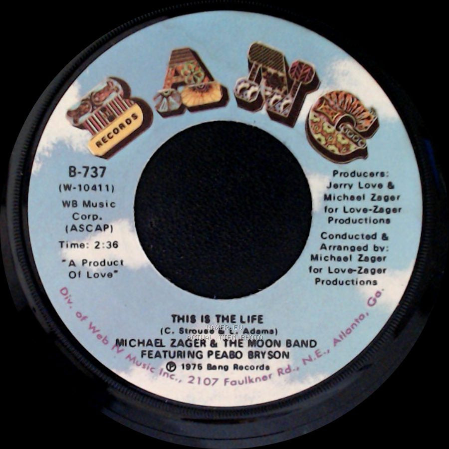 Michael Zager & The Moon Band Featuring Peabo Bryson - Do It With Feeling / This Is The Life side B