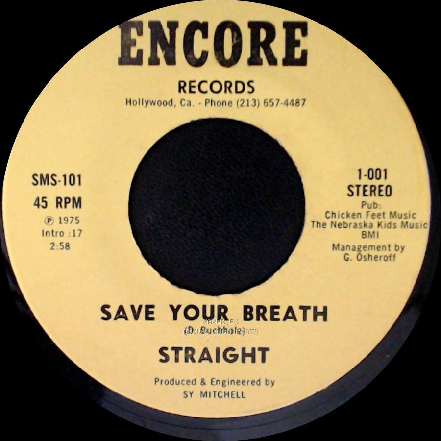 Straight - Save Your Breath / Coming Of The Rain side A