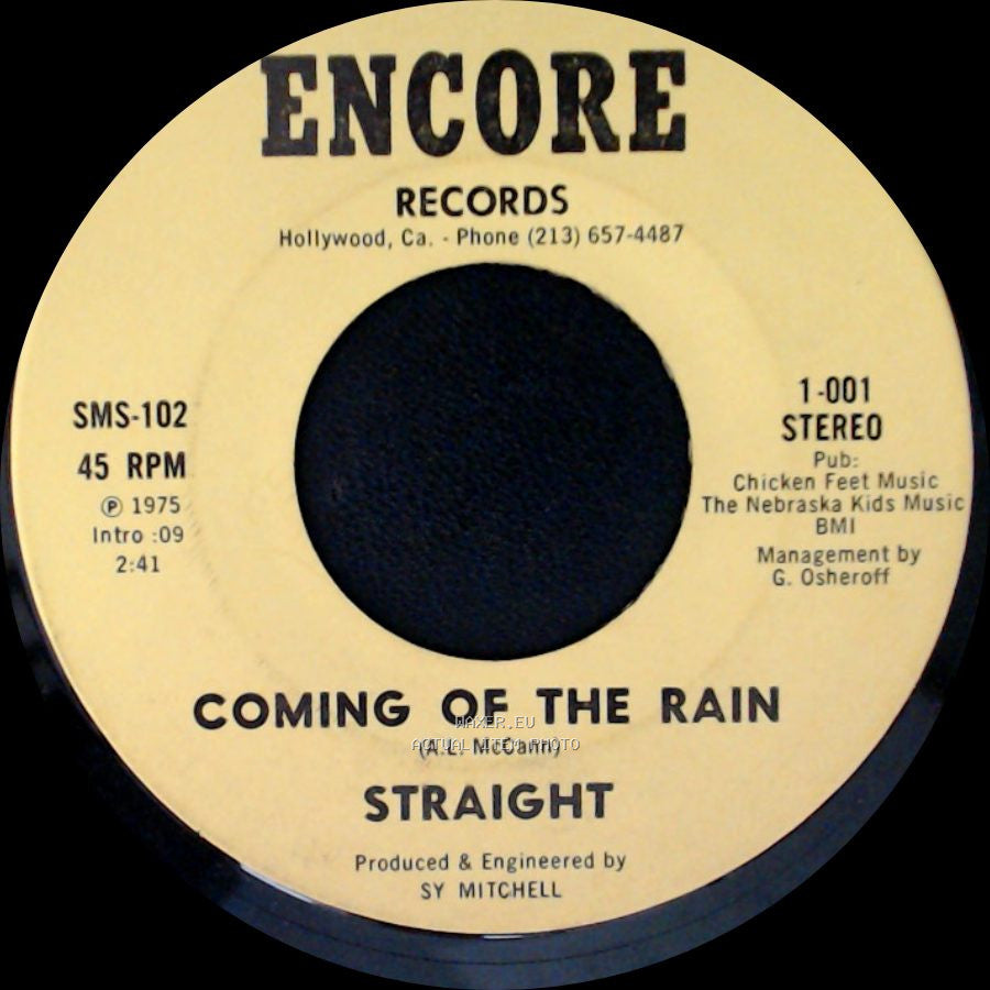 Straight - Save Your Breath / Coming Of The Rain side B