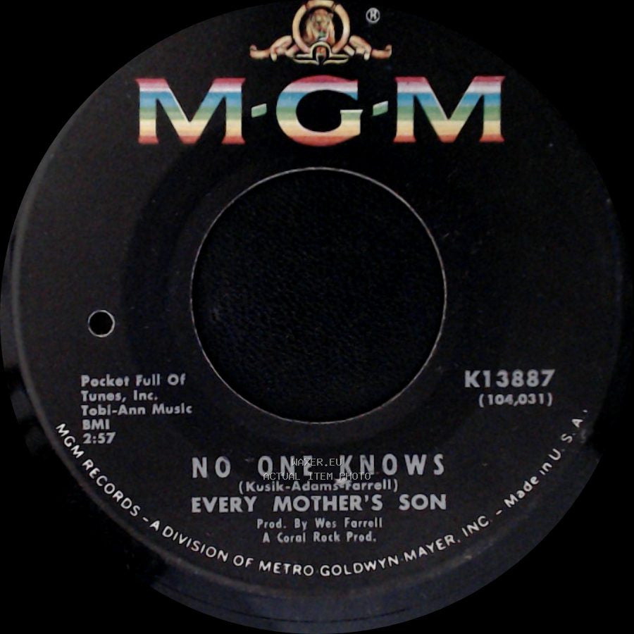 Every Mother's Son - No One Knows / What Became Of Mary / Every Mother's Son side A