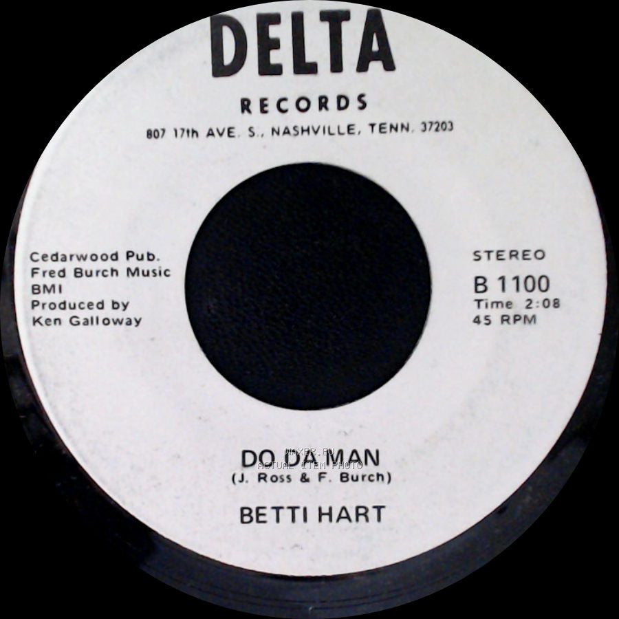 Betti Hart - Do Da Man / Thank You For Coming side A