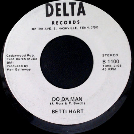 Betti Hart - Do Da Man / Thank You For Coming side A
