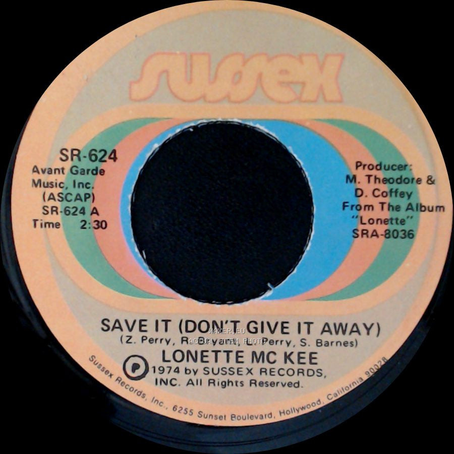 Lonette Mc Kee - Do To Me / Save It (Don't Give It Away) side B