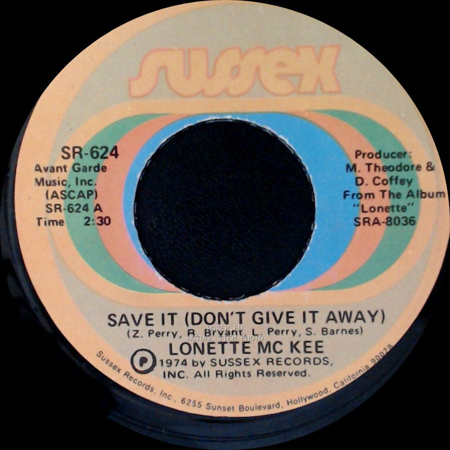 Lonette Mc Kee - Do To Me / Save It (Don't Give It Away) side B