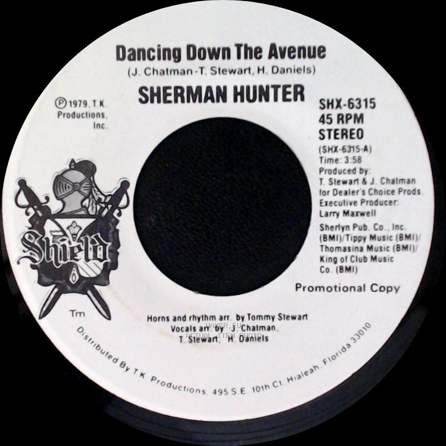 Sherman Hunter - Dancing Down The Avenue / Dancing Down The Avenue side B