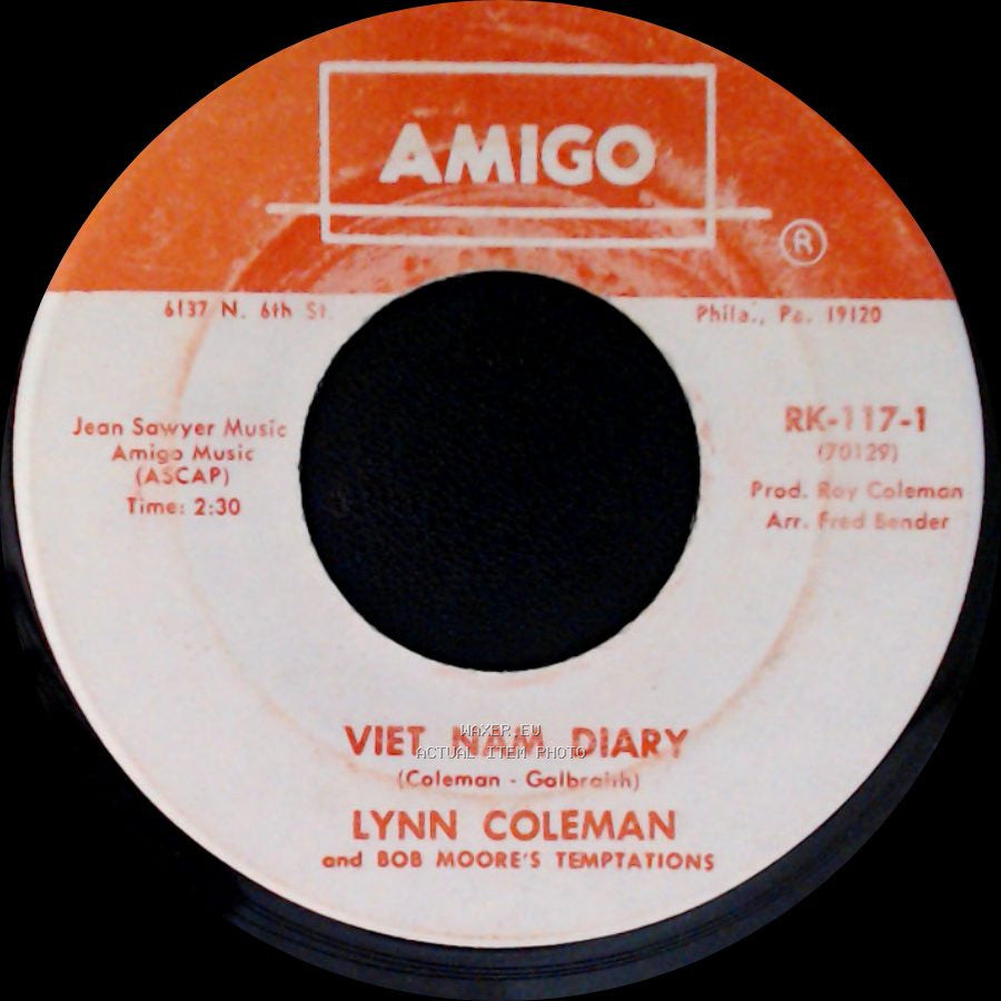 Lynn Coleman And Bob Moore's Temptations - Viet Nam Diary / Who Is The One side A