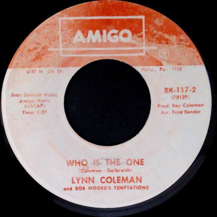 Lynn Coleman And Bob Moore's Temptations - Viet Nam Diary / Who Is The One side B