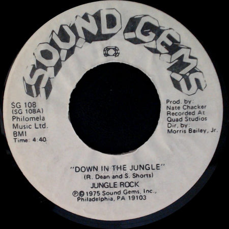 Jungle Rock - Down In The Jungle (Instrumental Version) / Down In The Jungle side B