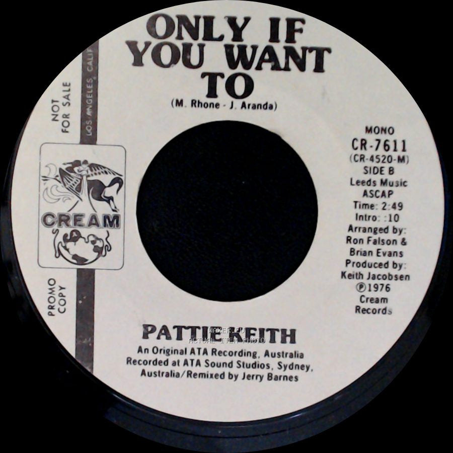 Pattie Keith - Only If You Want To / Only If You Want To side B