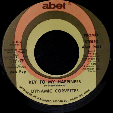 Dynamic Corvettes - Key To My Happiness / Key To My Happiness Part 2 side B