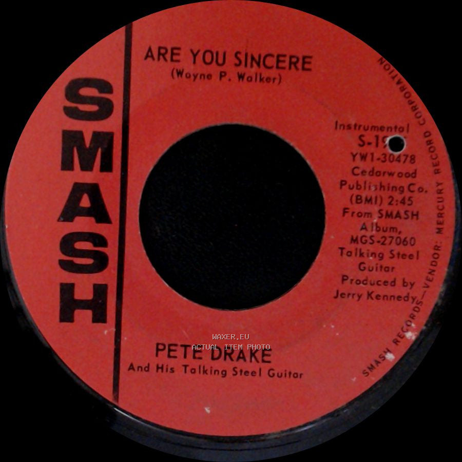 Pete Drake And His Talking Steel Guitar - I'm Walkin' / Are You Sincere side B