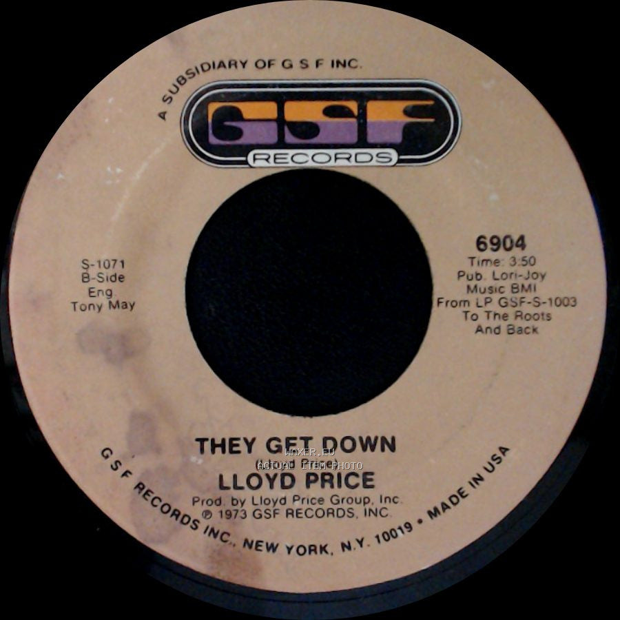 Lloyd Price - Trying To Slip (Away) / They Get Down side B