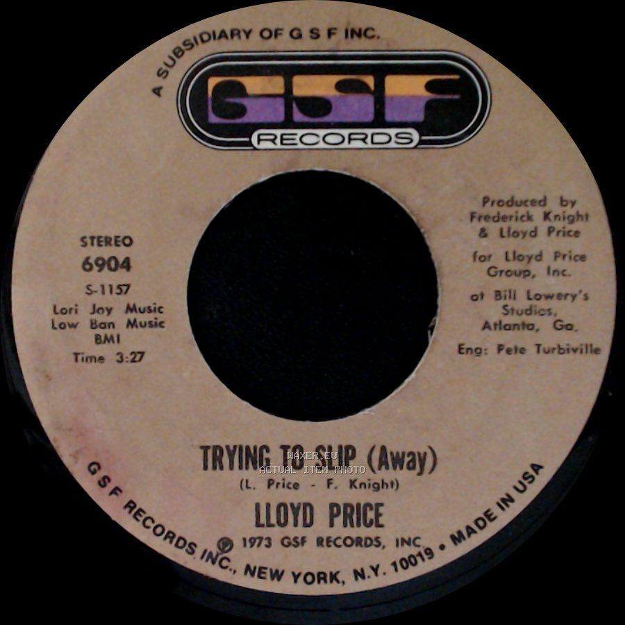 Lloyd Price - Trying To Slip (Away) / They Get Down side B