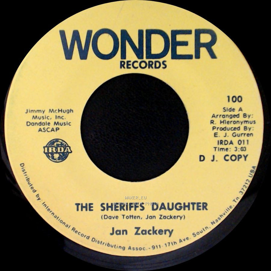 Jan Zackery - The Sheriffs Daughter / He Has A Way With A Song side A