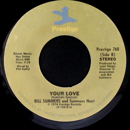 Bill Summers And Summers Heat - Straight To The Bank / Your Love side B