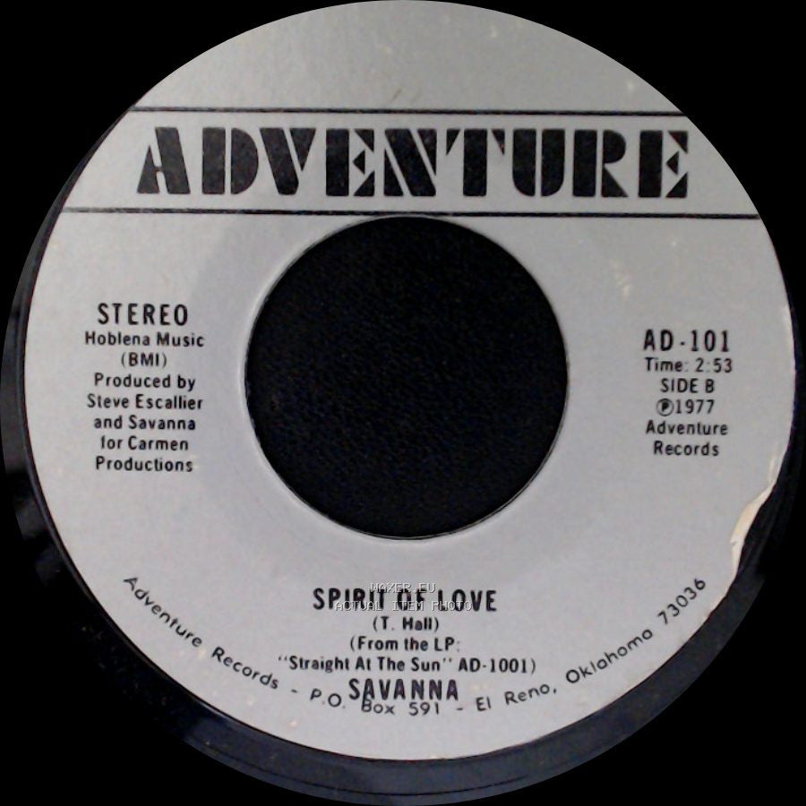 Savanna - Straight At The Sun / Spirit Of Love side B