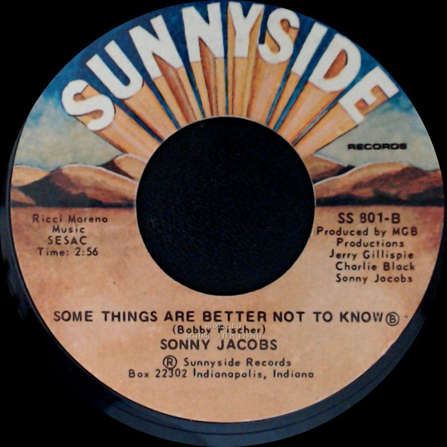 Sonny Jacobs - I Still Go To Memphis In My Mind / Some Things Are Better Not To Know side B