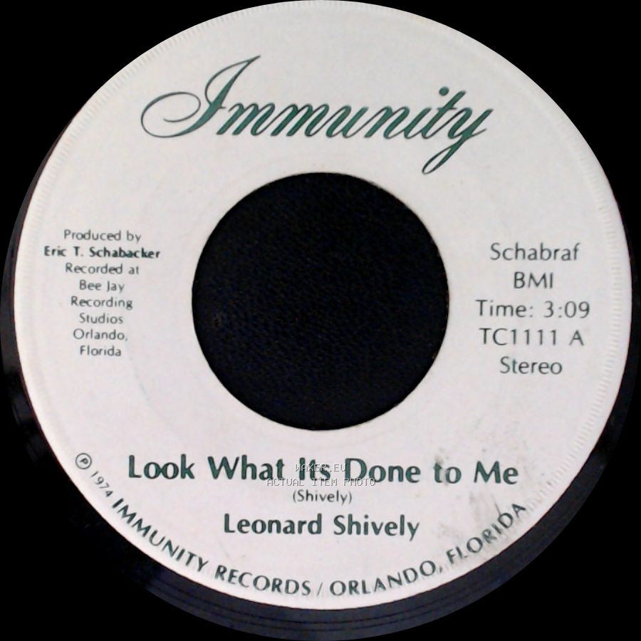 Leonard Shively - Old Songs / Look What Its Done To Me side B