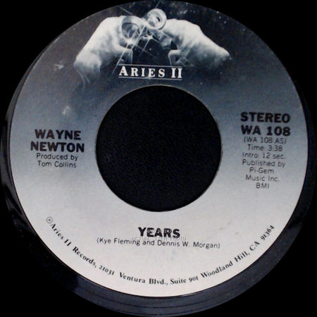 Wayne Newton - Years / Rhythm Rhapsody side A
