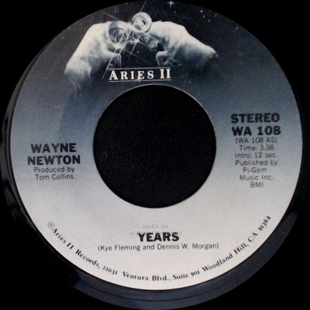 Wayne Newton - Years / Rhythm Rhapsody side B