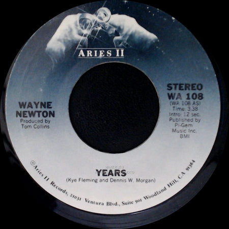 Wayne Newton - Years / Rhythm Rhapsody side B